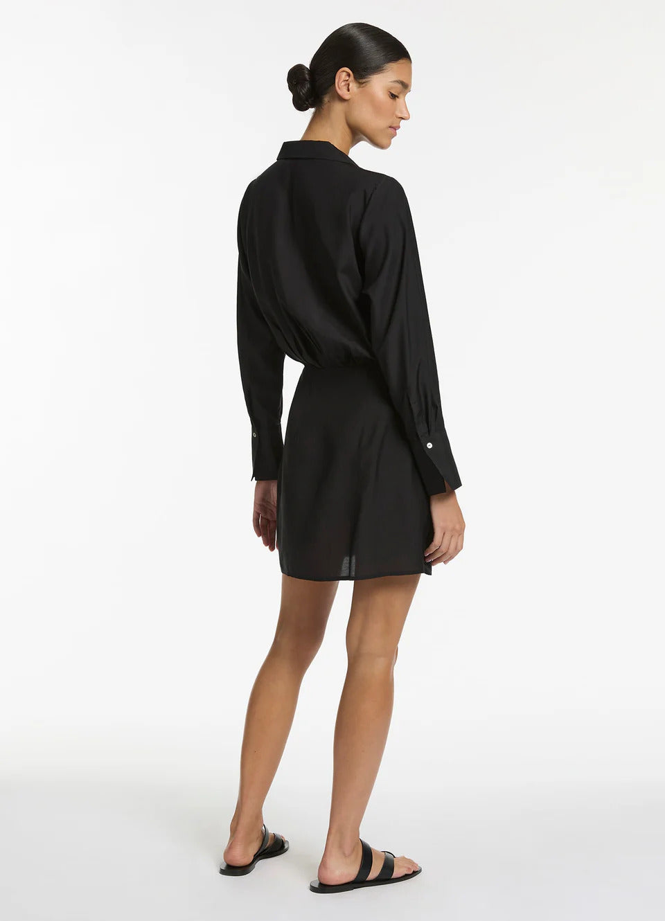 Seafolly Women's Jetset Draped Shirt Dress - Black