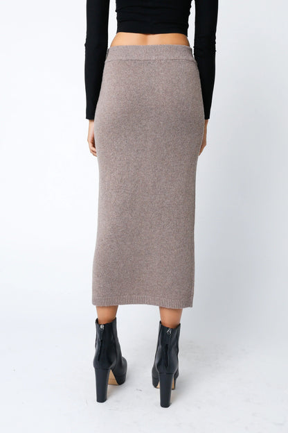 Ruby & Jenna Women's Knit Midi Skirt