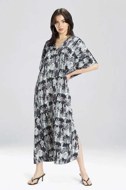 NATORI Dynasty Caftan - Black/Grey
