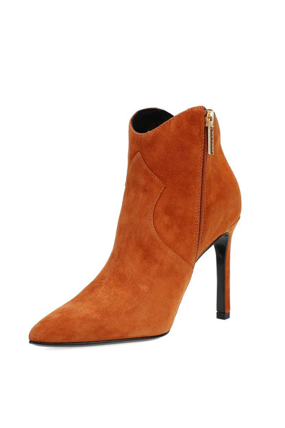 Natori Leiko Suede Heel Bootie - Cognac