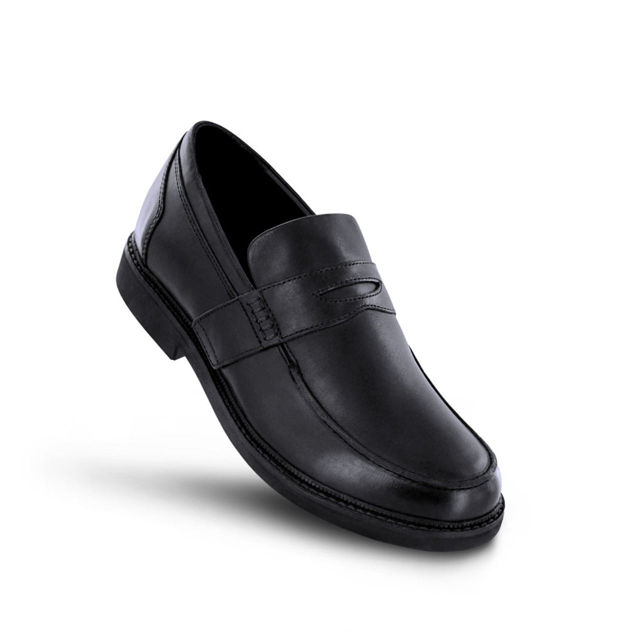 Apexfoot Men's Strap Loafer Lexington - Black - Wide (2E)