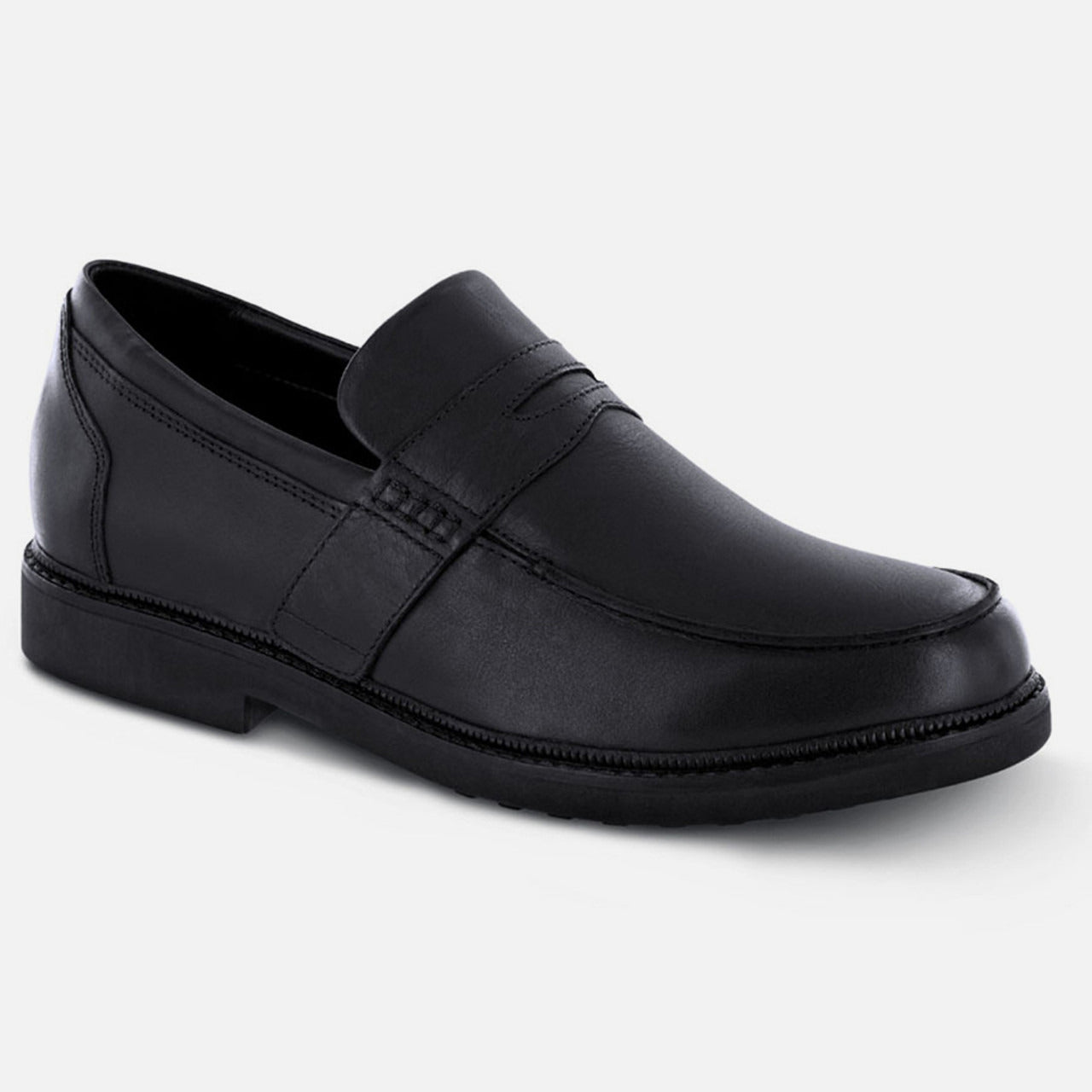 Apexfoot Men's Strap Loafer Lexington - Black - Wide (2E)