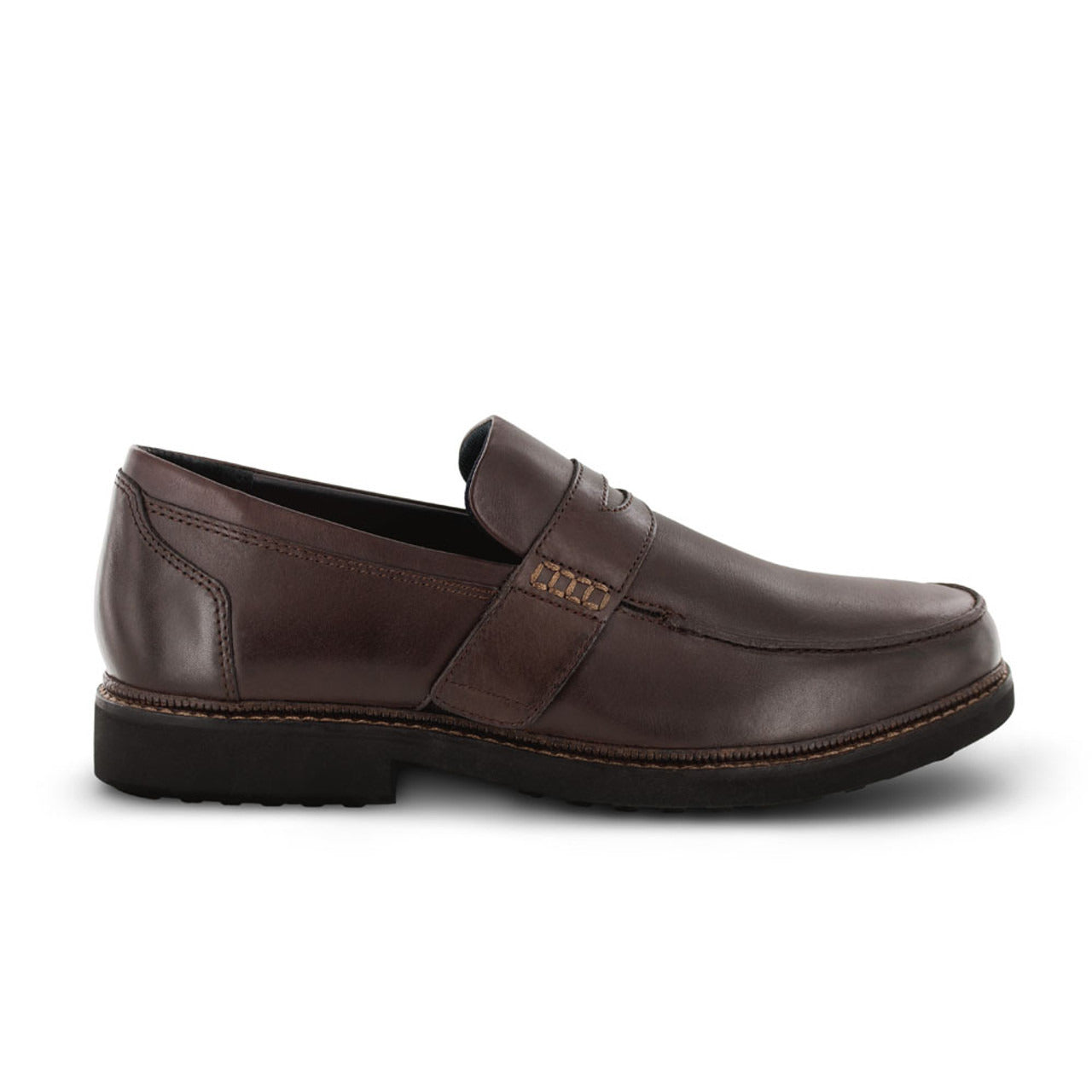 Apexfoot Men's Strap Loafer Lexington - Brown - Wide (2E)