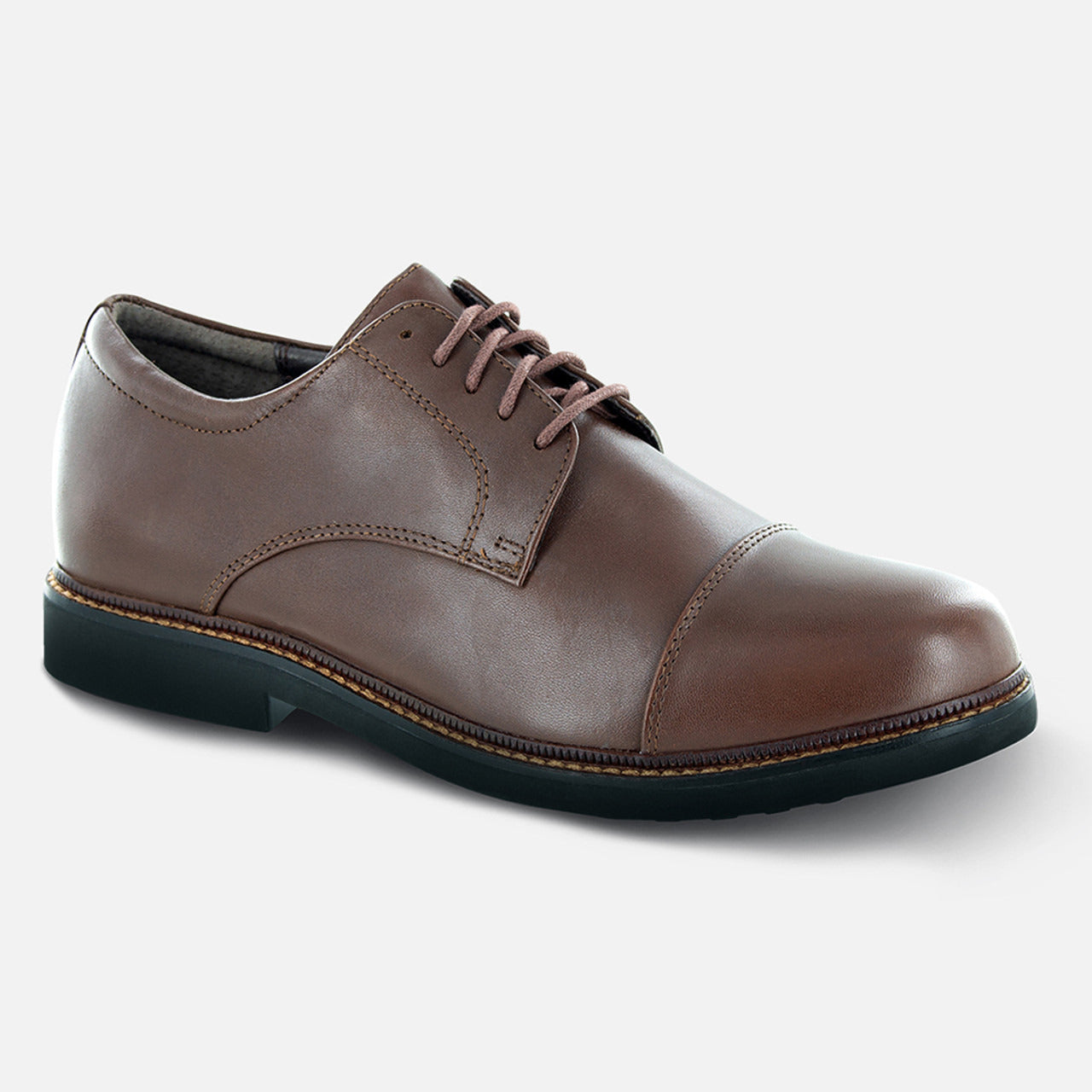 Apexfoot Men's Cap Toe Oxford Dress Shoe Lexington - Brown - Medium (D)