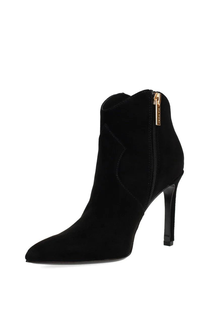 Natori Leiko Suede Heel Bootie - Black