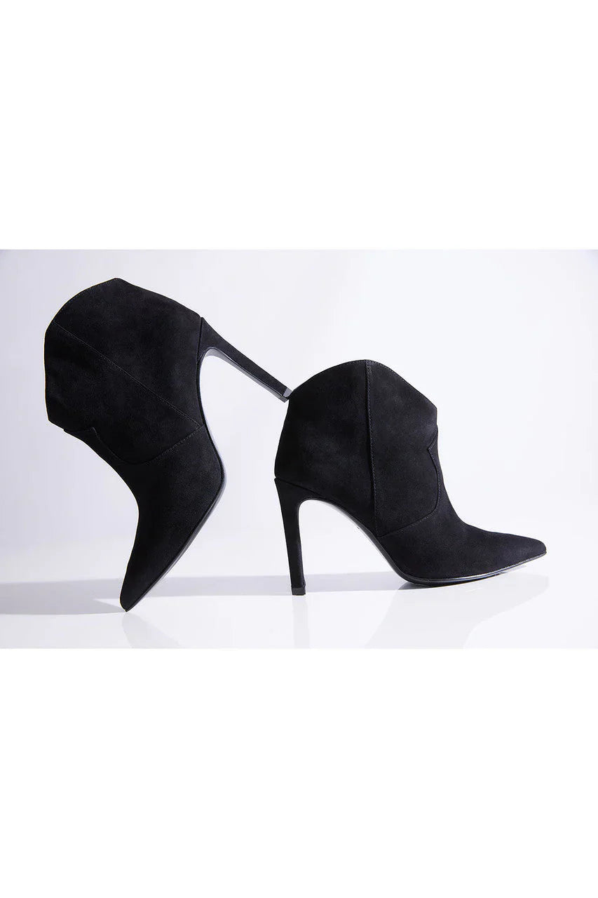 Natori Leiko Suede Heel Bootie - Black