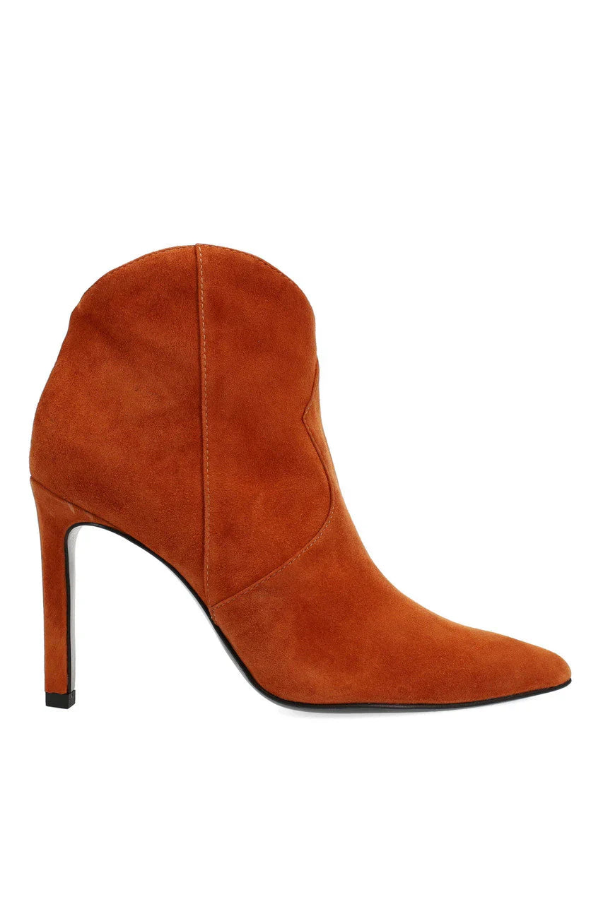 Natori Leiko Suede Heel Bootie - Cognac