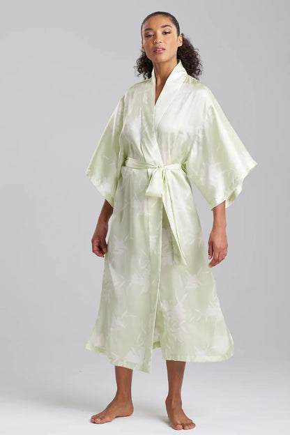 NATORI Lily Printed Satin Icon Robe