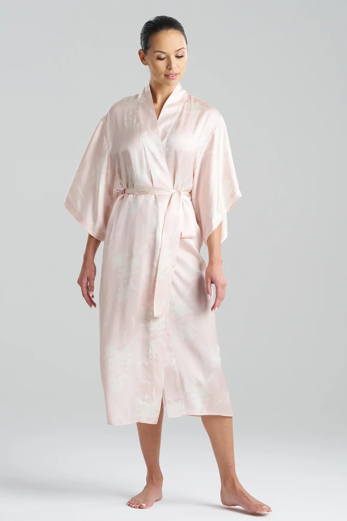 NATORI Lily Printed Satin Icon Robe
