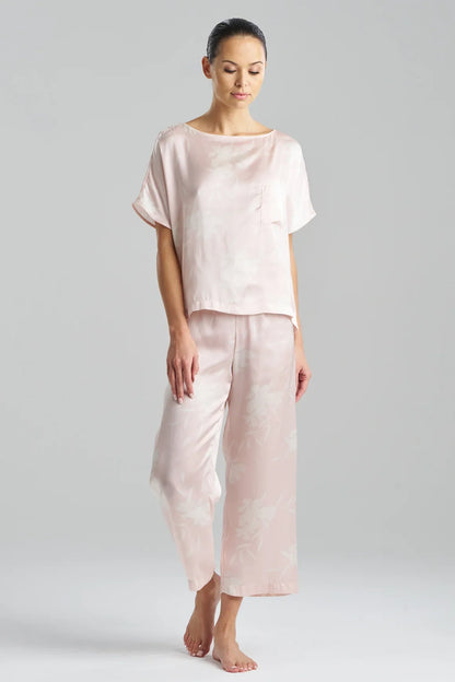 NATORI Lily Printed Satin Icon Short Sleeve PJ
