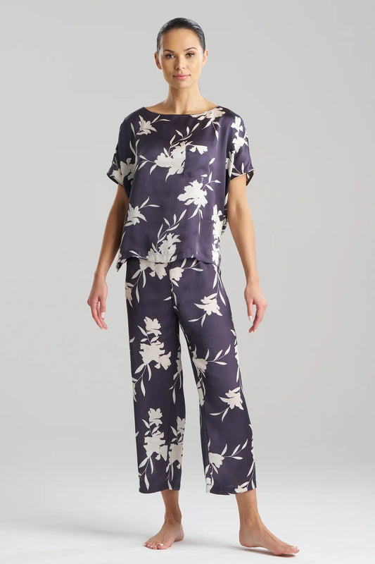 NATORI Lily Printed Satin Icon Short Sleeve PJ