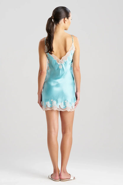 NATORI Lolita Lace Trim Silk Chemise