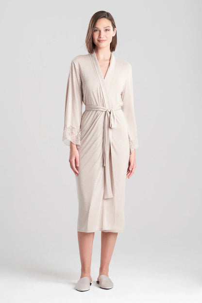 Natori Luxe Shangri-la TENCEL Robe - Heather Cashmere