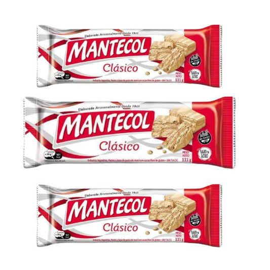 Pampa Direct Mantecol Classic Flavor Semi-Soft Peanut Butter Nougat, 111 g / 3.91 oz (pack of 3)