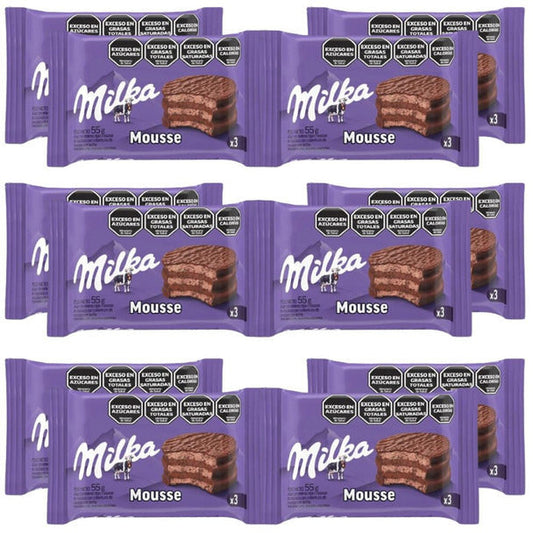 Pampa Direct Milka Alfajor Triple Cookie with Chocolate Mousse, 55 g / 2 oz (pack of 12)