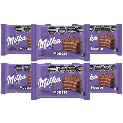 Pampa Direct Milka Alfajor Triple Cookie with Chocolate Mousse, 55 g / 2 oz (pack of 6)