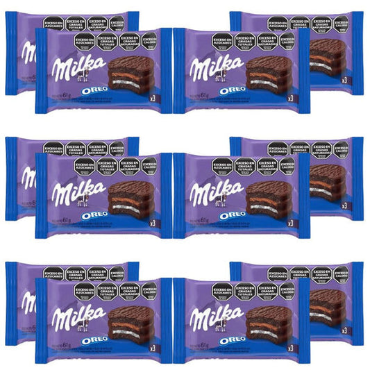 Pampa Direct Milka Alfajor Triple Oreo with Dulce de Leche and Vanilla Cream, 61 g / 2.15 oz (pack of 12)