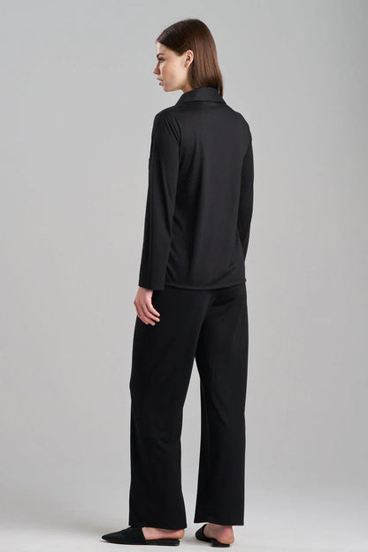 NATORI Shangri-La Embroidered TENCEL Notch PJ