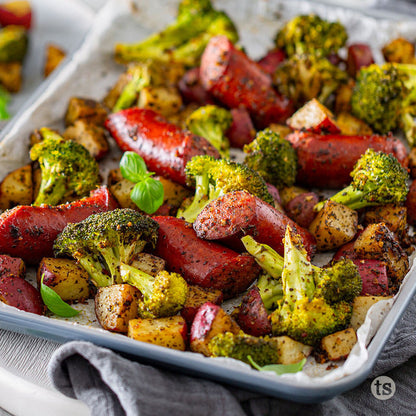 Tastefully Simple ONE Pan Seasoned Sausage & Veggies Mix