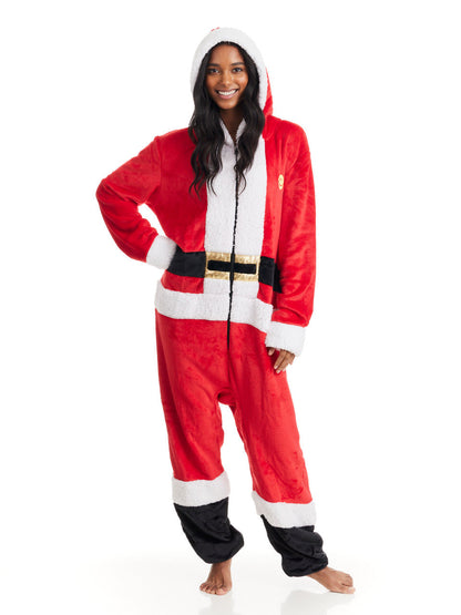 Joe Boxer Plush Santa Holiday Onesie