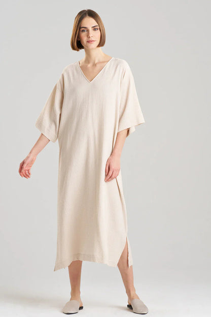 NATORI Onsen V-Neck Caftan - Sand Dune
