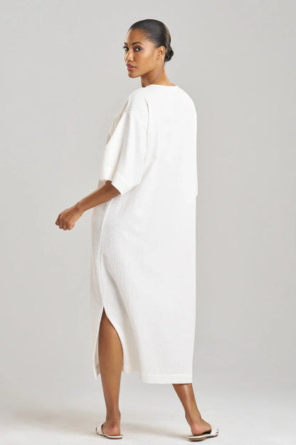 NATORI Onsen V-Neck Caftan - White