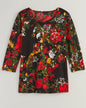 BLAIR Haband Women’s 3/4-Sleeve Print Artista Knit Top (Misses) - x4
