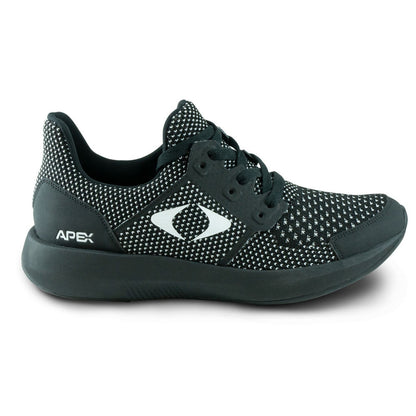 Apexfoot Men's Performance Athletic Sneaker - Black - X-Wide (4E)