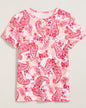 BLAIR Women's Tops Print Short Sleeve Pointelle Henley Top 2 (Misses) - x3