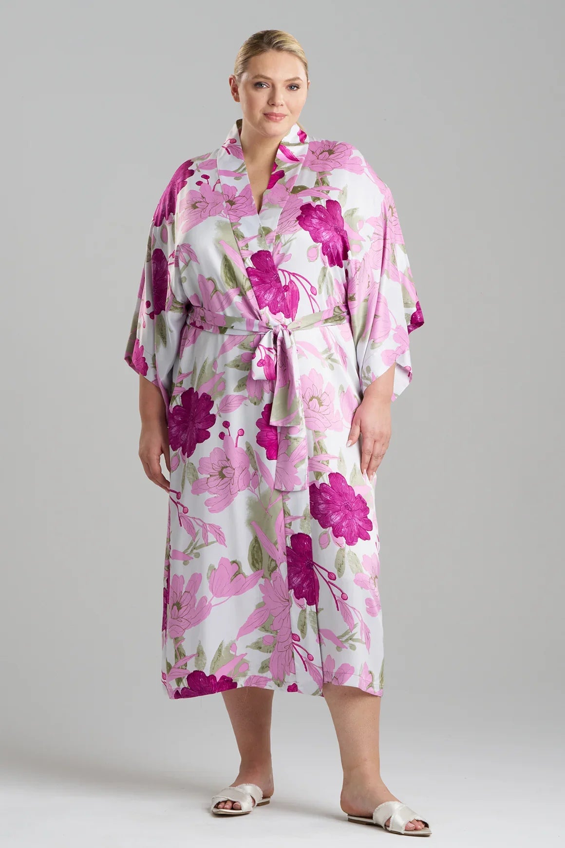 NATORI Peony Blossom Kimono Robe