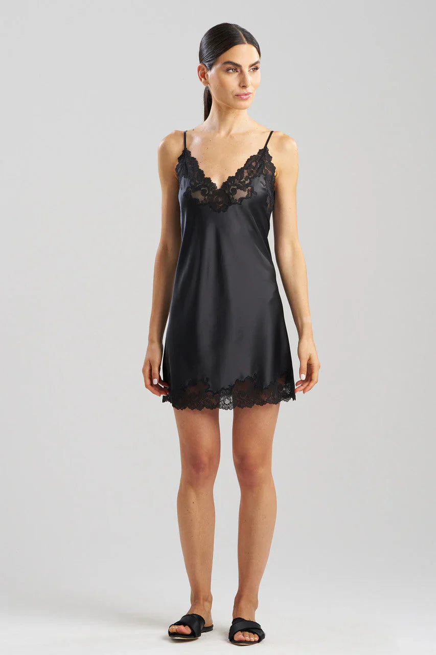 NATORI Peony Glamour Chemise - Black