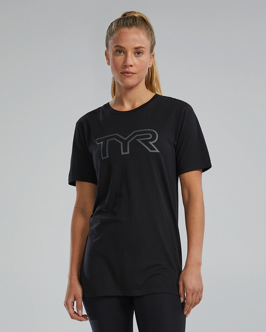 TYR Women's TYR Women's Ultrasoft Lightweight Tri Blend Tech Tee - Big Logo