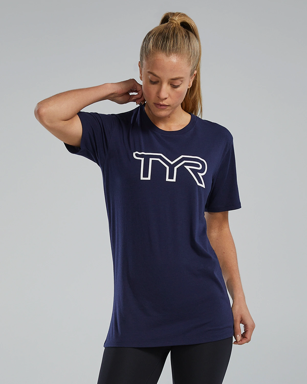 TYR Women's TYR Women's Ultrasoft Lightweight Tri Blend Tech Tee - Big Logo