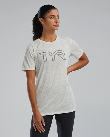 TYR Women's TYR Women's Ultrasoft Lightweight Tri Blend Tech Tee - Big Logo