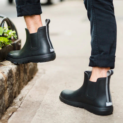 Totes Men's Chelsea Ankle Rain Boots with Everywear Technology