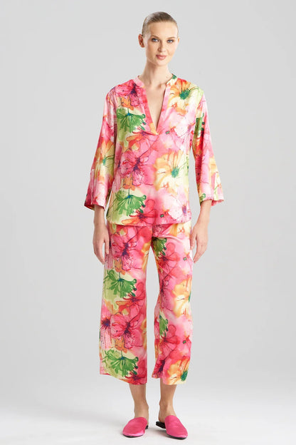 Natori Radiance Satin Long Sleeve PJ - Multi