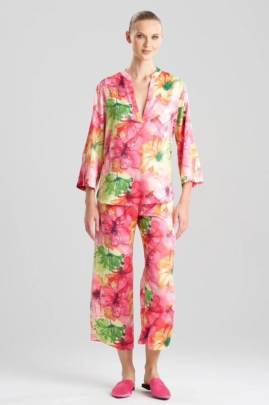 Natori Radiance Satin Long Sleeve PJ - Multi