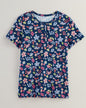 BLAIR Women's Tops Print Short Sleeve Pointelle Henley Top 3 (Misses) - x3