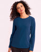 BLAIR Women’s Top Cozy Long Sleeve Tee (Women Plus) - x3