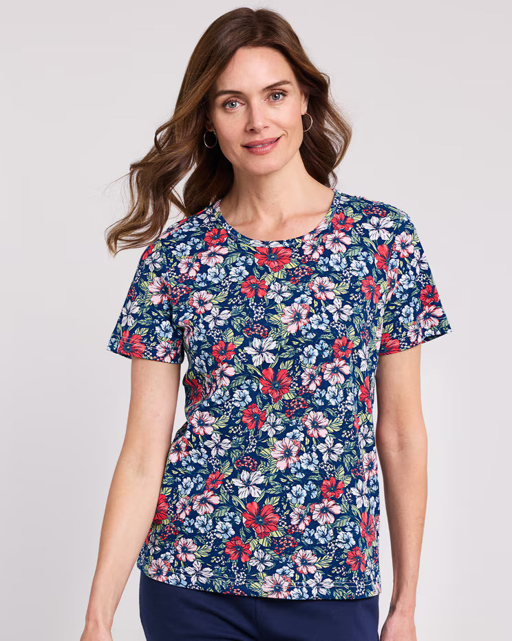 BLAIR Women's Tops Essential Knit Short Sleeve Tee 4 (Misses) - x5