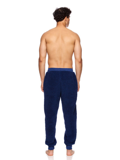 Joe Boxer Men's Soft Sherpa Solid Color Jogger