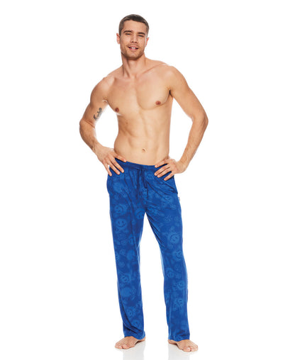 Joe Boxer Men's Blue "Subtle Licky" Open Leg Lounge Pants