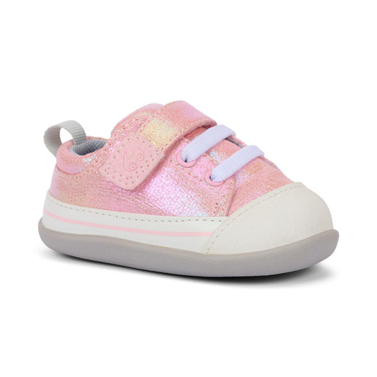 See Kai Run Girl's Stevie Mini (First Walker) Pink Metallic