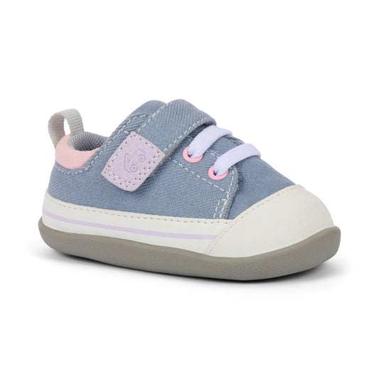 See Kai Run Girl's Stevie Mini (First Walker) Gray Denim