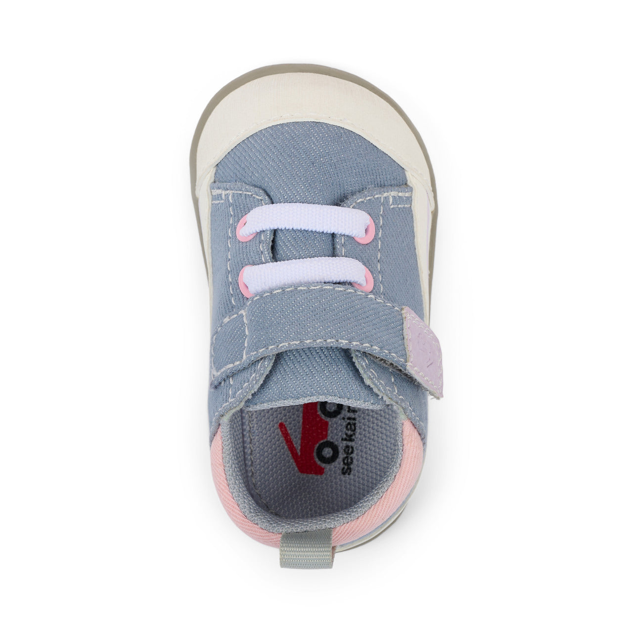 See Kai Run Girl's Stevie Mini (First Walker) Gray Denim