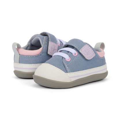 See Kai Run Girl's Stevie Mini (First Walker) Gray Denim