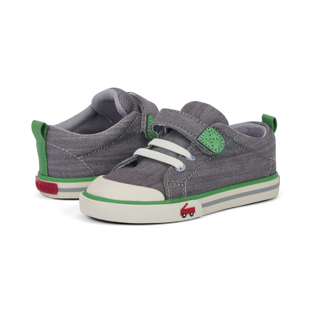 See Kai Run Boy's Stevie II Gray Denim/Green