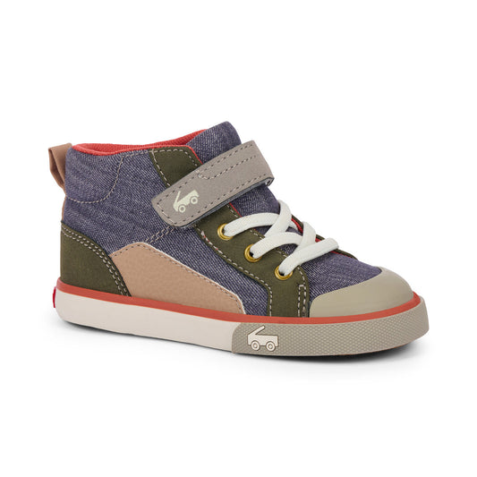 See Kai Run Dayton Gray Denim/Olive