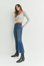 Ruby & Jenna Women's Just Black - High Rise Crop Flare