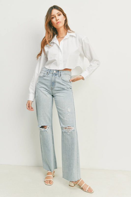 Ruby & Jenna Women's Just Black- Boyfriend Straight